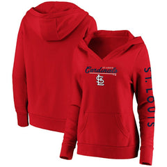 St. Louis Cardinals Fanatics Women's Core High Class Crossover Pullover Hoodie - MLB Hoodies