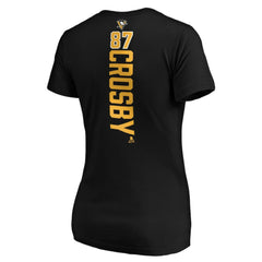 Sidney Crosby Pittsburgh Penguins Women's Playmaker V-Neck T-Shirt - NHL T-shirts