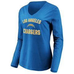 Los Angeles Chargers Women's Victory Arch Long Sleeve V-Neck T-Shirt | NFL On sale