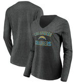 Los Angeles Chargers Women's Victory Arch Long Sleeve V-Neck T-Shirt | NFL Hot
