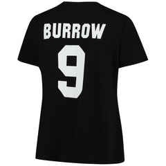 Cincinnati Bengals Joe Burrow Women's Plus Size Name & Number V-Neck T-Shirt | NFL Outlet