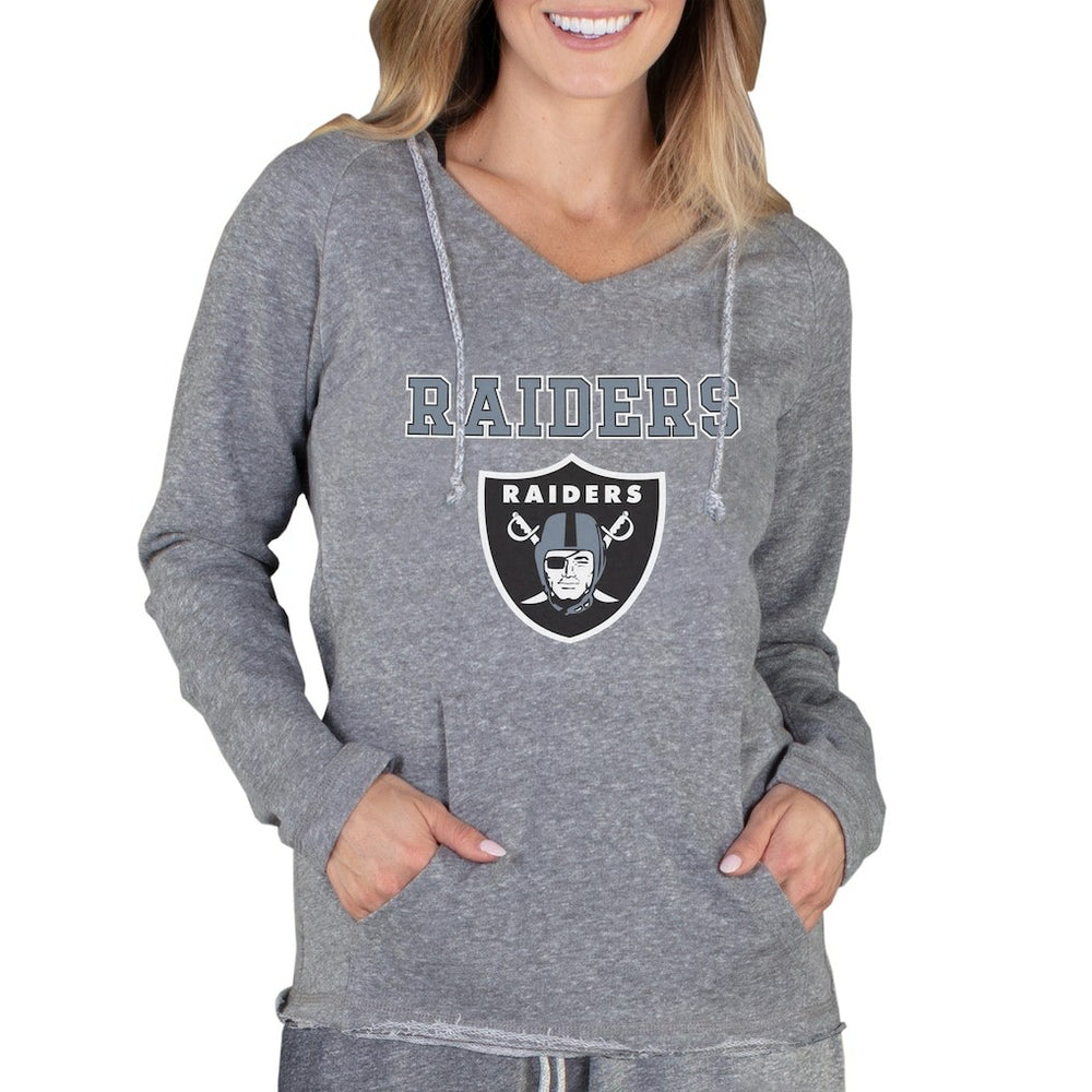 Las Vegas Raiders Concepts Sport Women's Mainstream Tri-Blend Raglan Hoodie V-Neck Top | NFL Sale