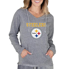 Pittsburgh Steelers Concepts Sport Women's Mainstream Tri-Blend Raglan Hoodie V-Neck Top | NFL On sale