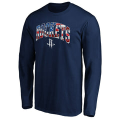 Navy Houston Rockets Banner Wave Long Sleeve T-Shirt | NBA