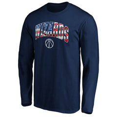 Navy Washington Wizards Banner Wave Long Sleeve T-Shirt | NBA