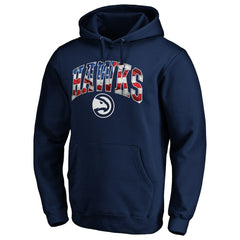 Navy Atlanta Hawks Banner Wave Pullover Hoodie | NBA