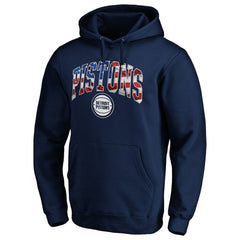 Navy Detroit Pistons Banner Wave Pullover Hoodie sale | NBA