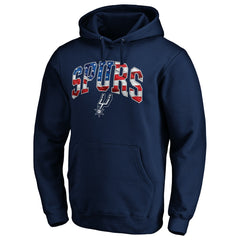 Navy San Antonio Spurs Banner Wave Pullover Hoodie | NBA