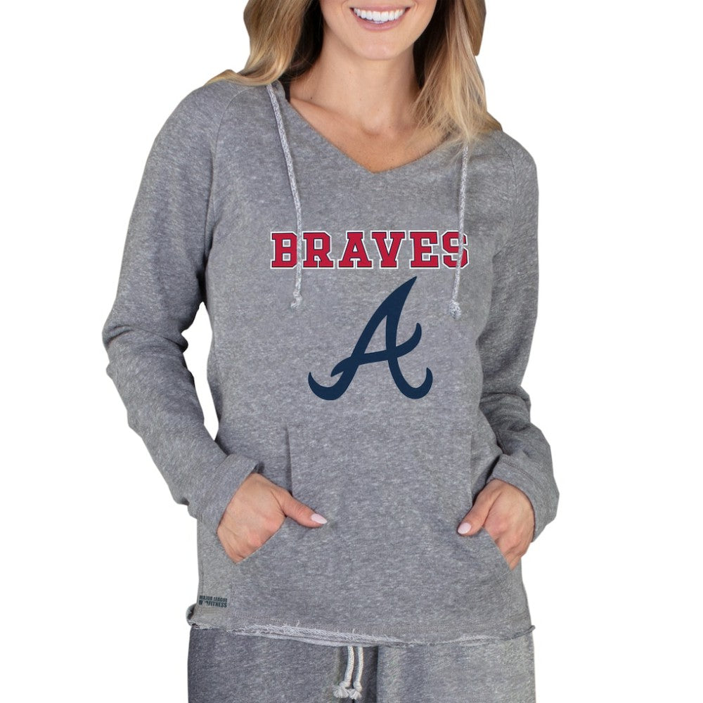 Atlanta Braves Concepts Sport Women's Mainstream Terry Long Sleeve Hoodie Top - MLB Hoodies