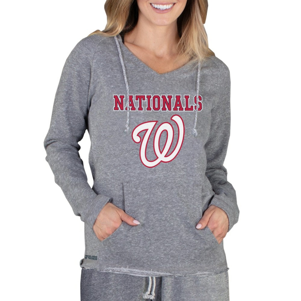 Washington Nationals Concepts Sport Women's Mainstream Terry Long Sleeve Hoodie Top - MLB Hoodies