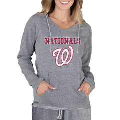 Washington Nationals Concepts Sport Women's Mainstream Terry Long Sleeve Hoodie Top - MLB Hoodies