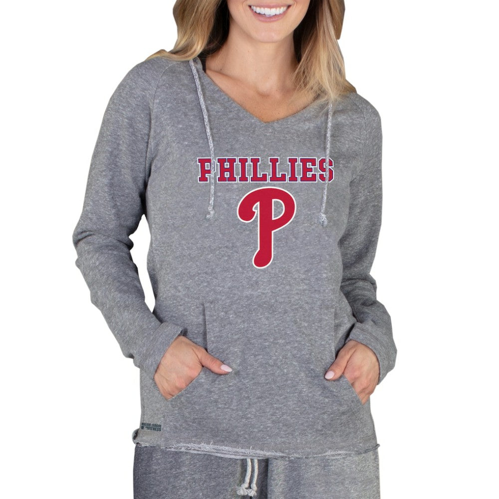Philadelphia Phillies Concepts Sport Women's Mainstream Terry Long Sleeve Hoodie Top - MLB Hoodies