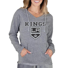 Los Angeles Kings Concepts Sport Women's Mainstream Terry Tri-Blend Long Sleeve Hooded Top - NHL