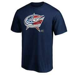 Columbus Blue Jackets Banner Wave Logo T-Shirt - NHL T-shirts