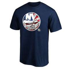 New York Islanders Banner Wave Logo T-Shirt - NHL T-shirts