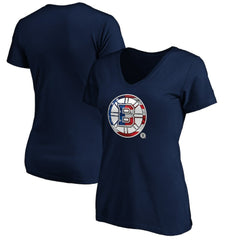 Boston Bruins Women's Banner Wave Logo V-Neck T-Shirt T-Shirt - NHL T-shirts