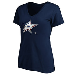 Dallas Stars Women's Banner Wave Logo V-Neck T-Shirt T-Shirt - NHL T-shirts