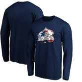 Colorado Avalanche Banner Wave Logo Long Sleeve T-Shirt - NHL T-shirts