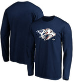 Nashville Predators Banner Wave Logo Long Sleeve T-Shirt - NHL T-shirts