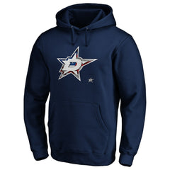 Dallas Stars Banner Wave Logo Pullover Hoodie - NHL Hoodies