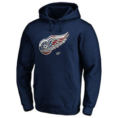 Detroit Red Wings Banner Wave Logo Pullover Hoodie - NHL Hoodies