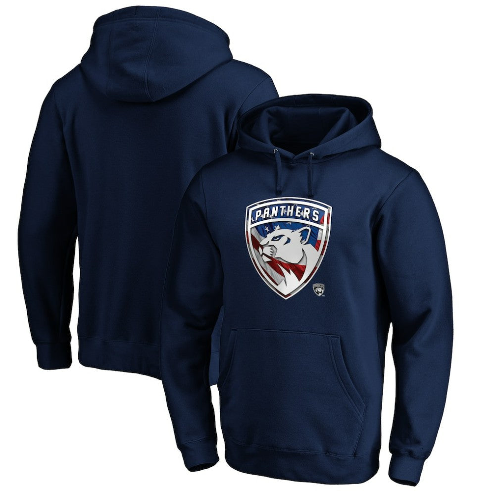Florida Panthers Banner Wave Logo Pullover Hoodie - NHL Hoodies