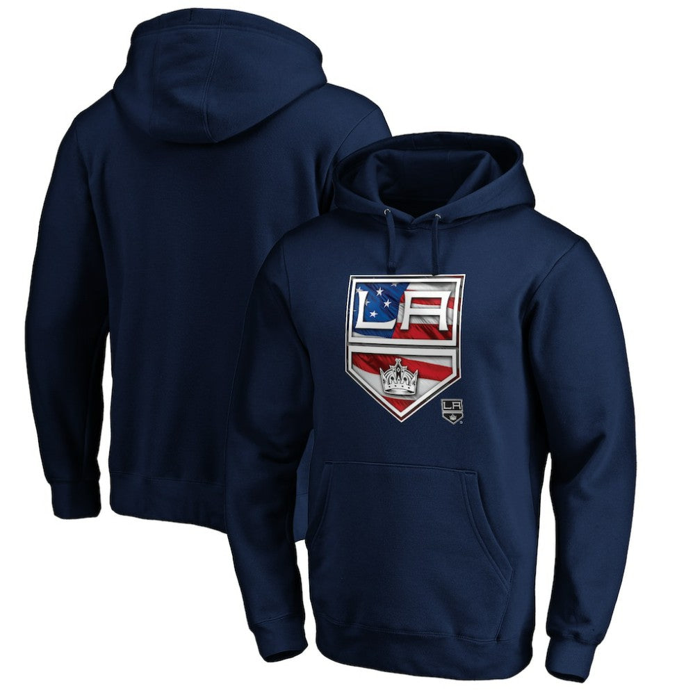 Los Angeles Kings Banner Wave Logo Pullover Hoodie - NHL Hoodies
