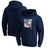 New York Rangers Banner Wave Logo Pullover Hoodie - NHL Hoodies