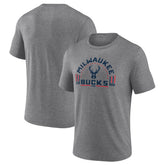 Gray Milwaukee Bucks Team Freedom Tri-Blend T-Shirt | NBA