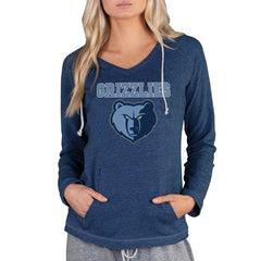 Navy Memphis Grizzlies Concepts Sport Women's Mainstream Terry Hooded Top | NBA