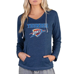 Navy Oklahoma City Thunder Concepts Sport Women's Mainstream Terry Hooded Top | NBA