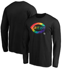 Cincinnati Reds Team Pride Logo Long Sleeve T-Shirt - MLB T-shirts
