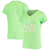 San Francisco Giants Soft as a Grape Women's Script Floral V-Neck T-Shirt - MLB T-shirts
