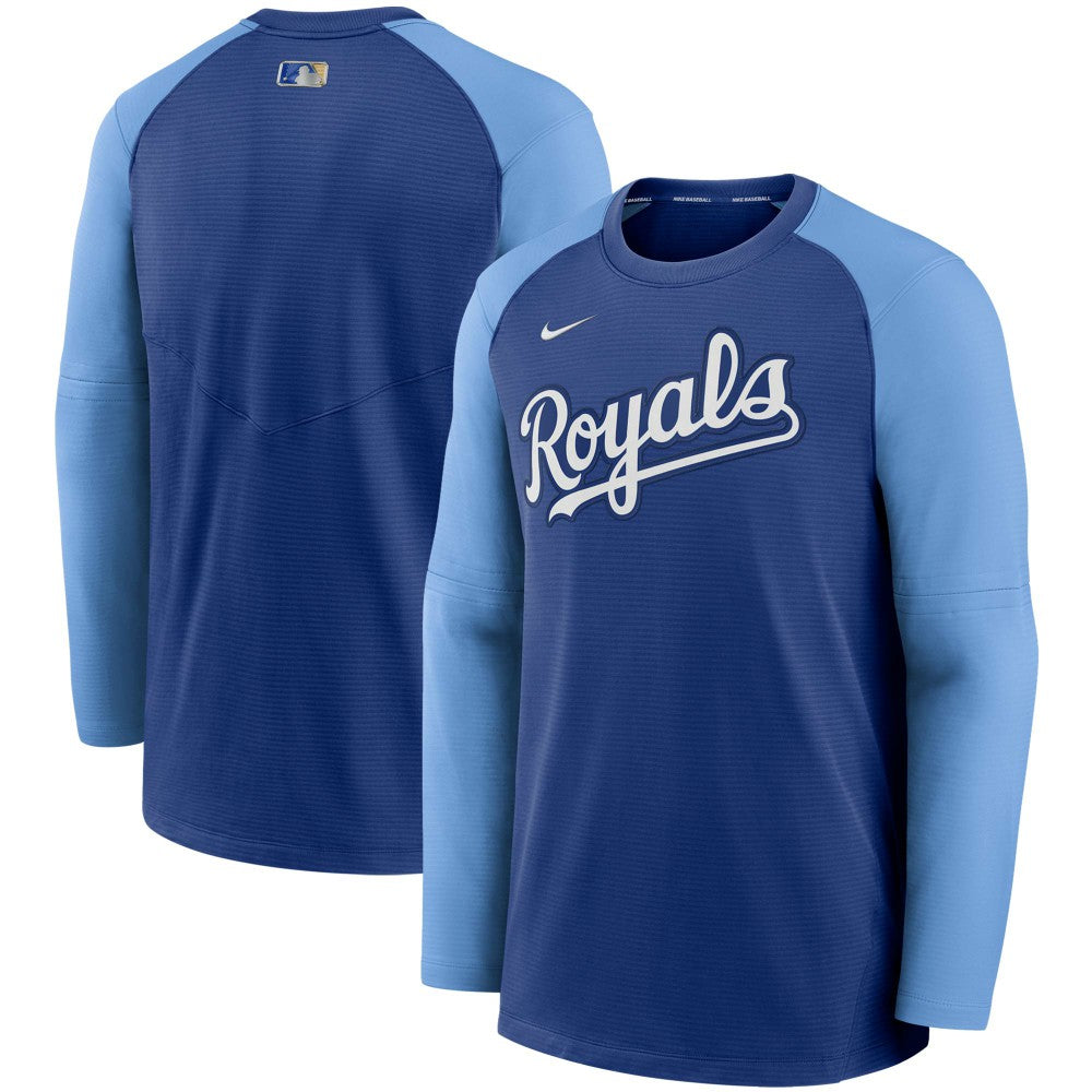 Kansas City Royals Nike Authentic Collection Pregame Performance Raglan Pullover Sweatshirt - MLB Pullover