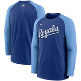Kansas City Royals Nike Authentic Collection Pregame Performance Raglan Pullover Sweatshirt - MLB Pullover