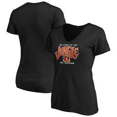 Cincinnati Bengals Joe Burrow Women's Jungle Joe V-Neck T-Shirt | NFL On sale