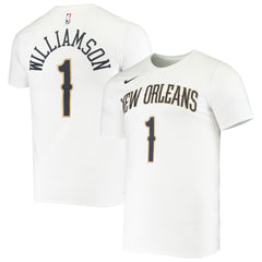 White Zion Williamson New Orleans Pelicans Name & Number Performance T-Shirt | NBA