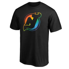 New Jersey Devils Team Pride Logo T-Shirt - NHL T-shirts