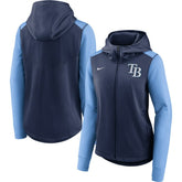 Tampa Bay Rays Nike Women's Authentic Collection Baseball Performance Full-Zip Hoodie - MLB Hoodies