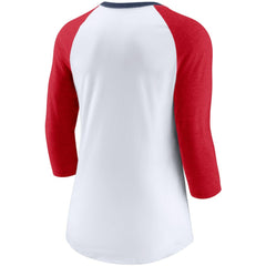 Washington Nationals Nike Women's Color Split Tri-Blend 3/4-Sleeve Raglan T-Shirt - MLB T-shirts