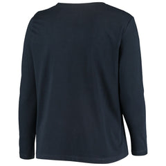 Chicago Bears Women's Plus Size Primary Logo Long Sleeve Scoop Neck T-Shirt | NFL Hot