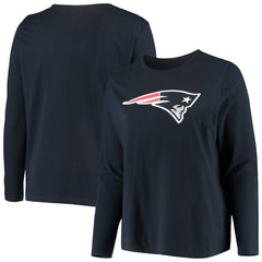 New England Patriots Women's Plus Size Primary Logo Long Sleeve Scoop Neck T-Shirt | NFL Near me