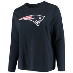 New England Patriots Women's Plus Size Primary Logo Long Sleeve Scoop Neck T-Shirt | NFL Near me