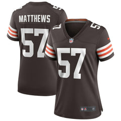 Cleveland Browns Clay Matthews Women's Game Retired Player Jersey | NFL On sale