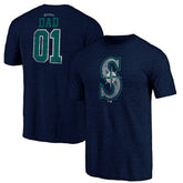 Seattle Mariners Father's Day Greatest Dad Tri-Blend T-Shirt - MLB T-shirts