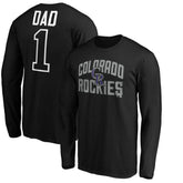 Colorado Rockies Father's Day #1 Dad Long Sleeve T-Shirt - MLB T-shirts