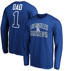 Los Angeles Dodgers Father's Day #1 Dad Long Sleeve T-Shirt - MLB T-shirts