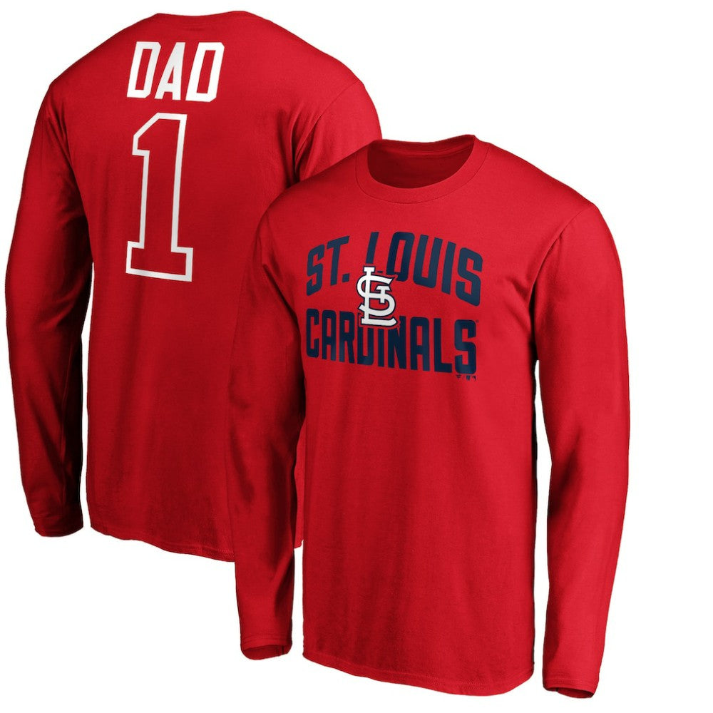 St. Louis Cardinals Father's Day #1 Dad Long Sleeve T-Shirt - MLB T-shirts