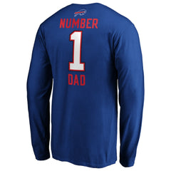 Buffalo Bills #1 Dad Long Sleeve Team Logo T-Shirt | NFL Outlet