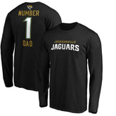 Jacksonville Jaguars #1 Dad Long Sleeve Team Logo T-Shirt | NFL Online